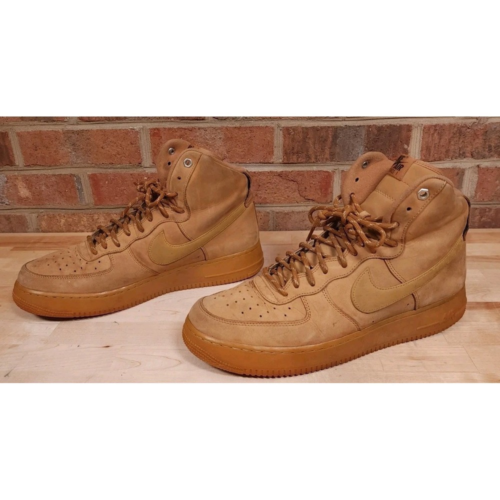 Nike Air Force 1 High Shoes Mens Size 12 Wheat Flax Sneakers 2020 CJ9178-200